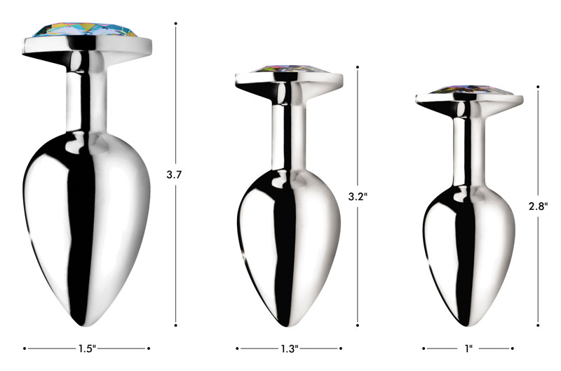 Rainbow Prism Gem Anal Plug - Large - Image 3