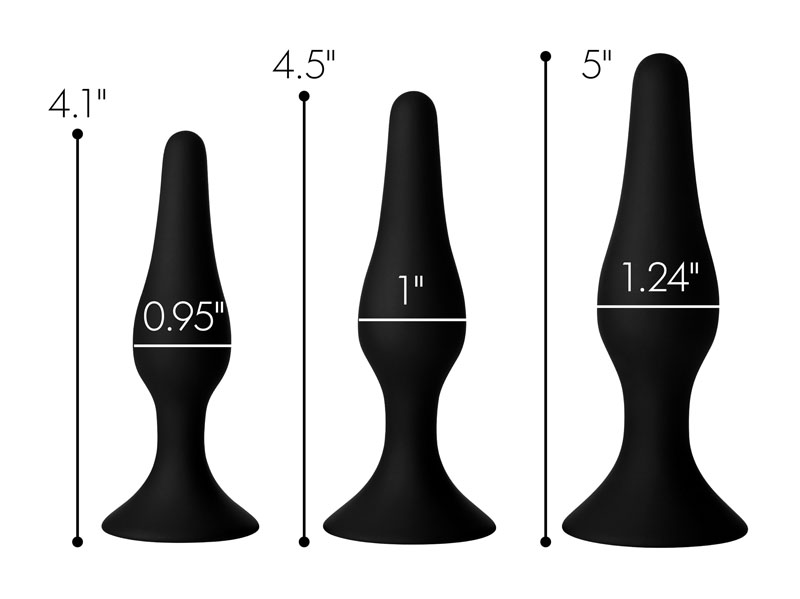Triple Spire Tapered Silicone Anal Trainer Set - Image 2