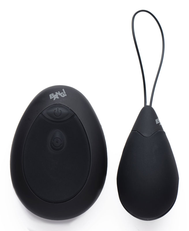 10X Silicone Vibrating Egg - Black - Image 2