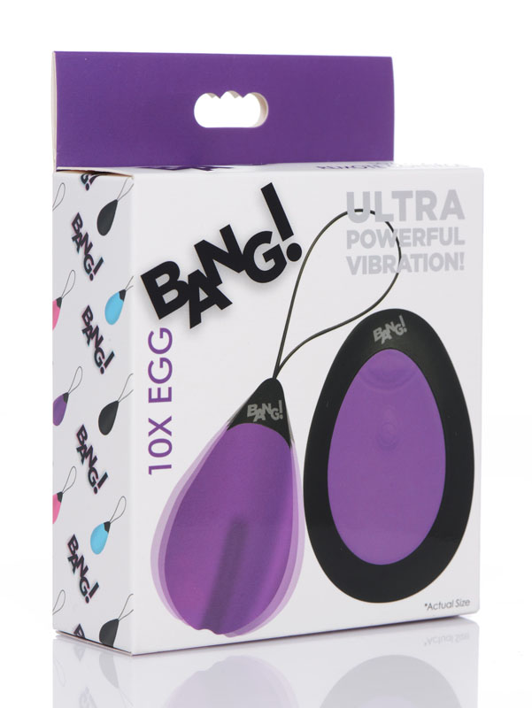10X Silicone Vibrating Egg - Purple - Image 5