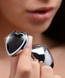 Black Heart Gem Anal Plug - Medium