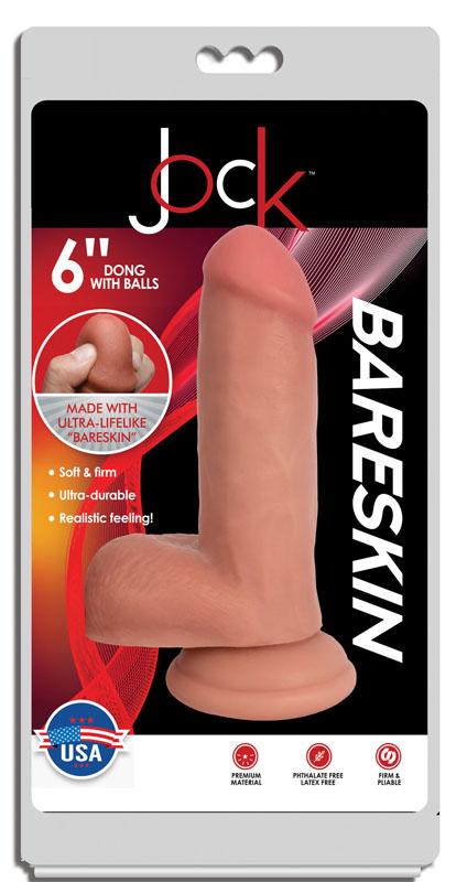 Jock Light Bareskin Dildo with Balls - 6 Inch - Image 4