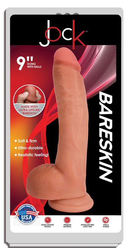 Jock Light Bareskin Dildo with Balls - 9 Inch - Image 4