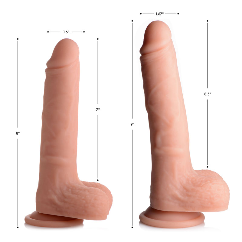 Vibrating and Rotating Remote Control Silicone Dildo with Balls - 8 Inch - Image 3