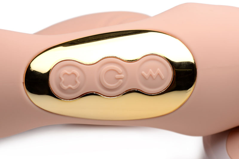 15X U-Pulse Silicone Pulsating and Vibrating Strapless Strap-on with Remote - Blush - Image 7