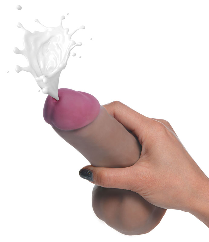Dark Dual Density Squirting Dildo - 7 Inch - Image 3