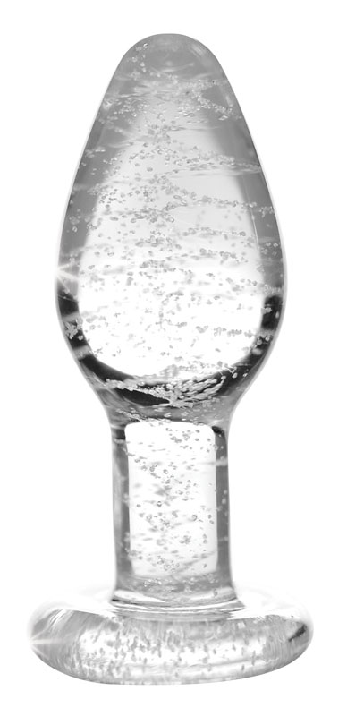 Glow-In-The-Dark Glass Anal Plug - Small - Image 3