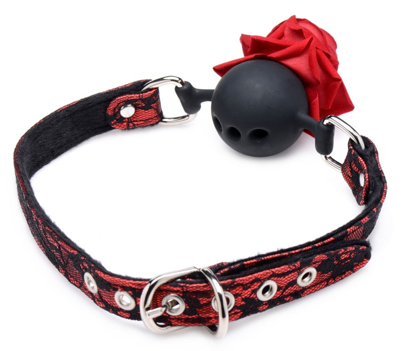 Silicone Ball Gag with Rose - Image 4