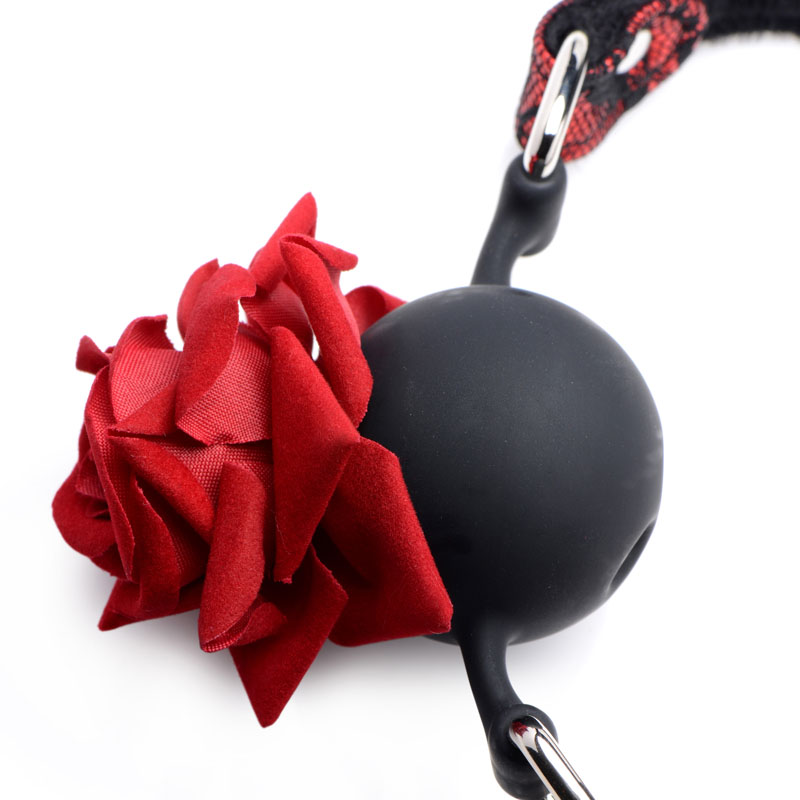 Silicone Ball Gag with Rose - Image 6