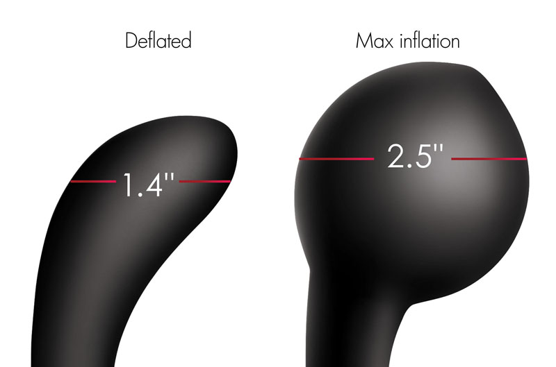 10X Inflatable and Vibrating Silicone Prostate Plug - Image 3