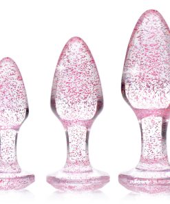 Glitter Gem Anal Plug Set - Pink