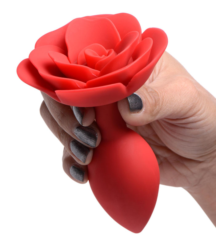 Booty Bloom Silicone Rose Anal Plug - Large - Image 2