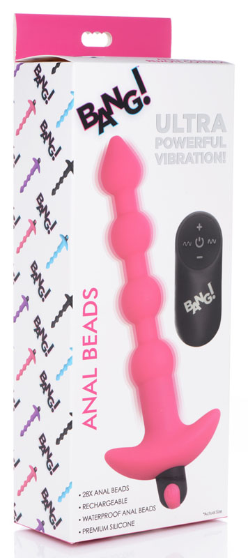 Remote Control Vibrating Silicone Anal Beads - Pink - Image 7