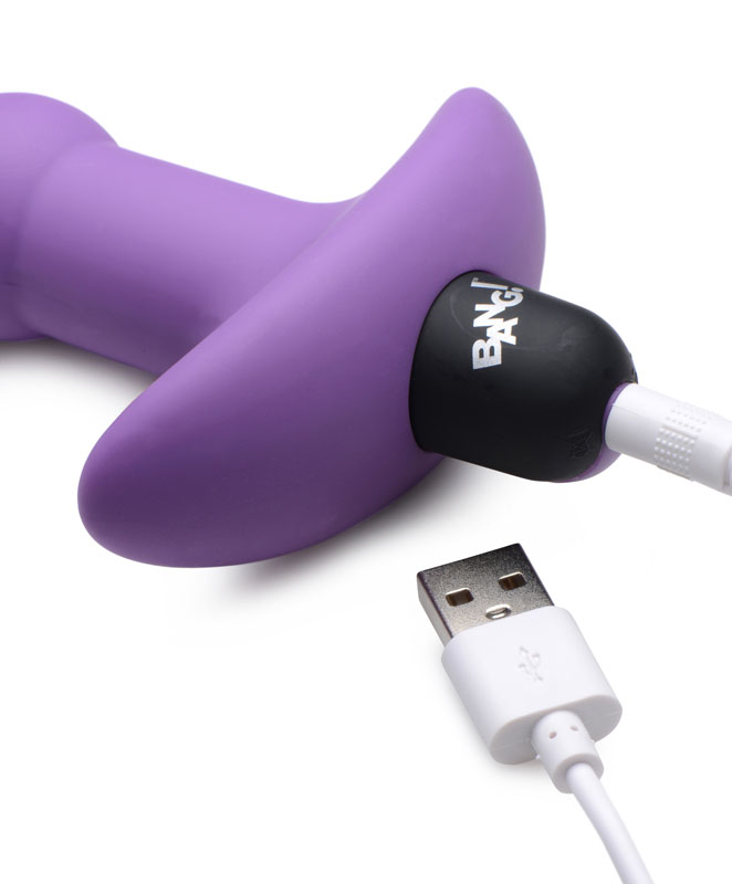 Remote Control Vibrating Silicone Anal Beads - Purple - Image 5