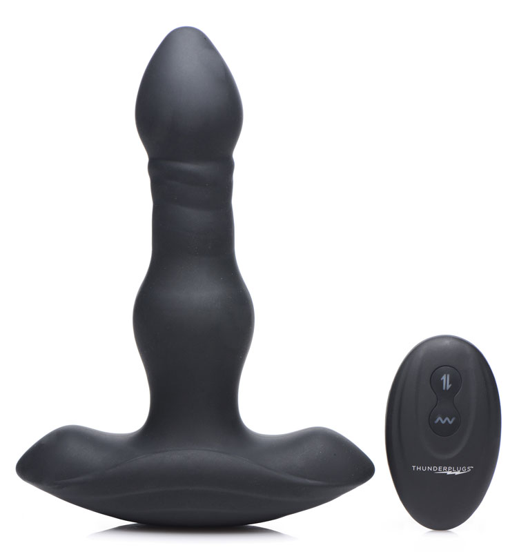 Vibrating and Thrusting Remote Control Silicone Anal Plug - Image 3