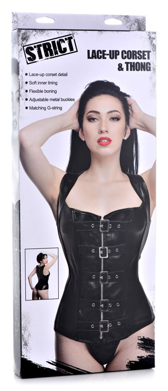 Lace-up Corset and Thong - Large - Image 8