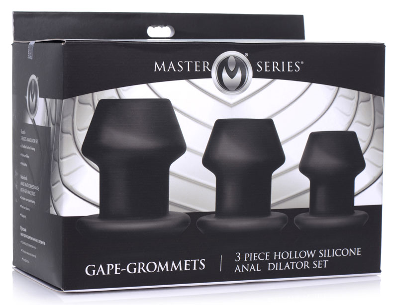 Gape-Grommets 3 Piece Hollow Silicone Anal Dilator Set - Image 6