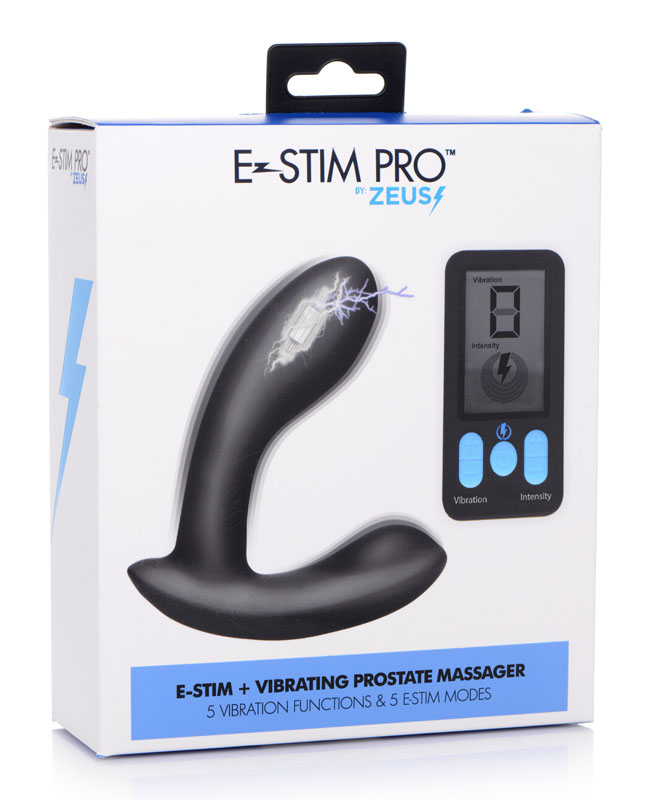 E-Stim Pro Silicone Vibrating Prostate Massager with Remote Control - Image 8
