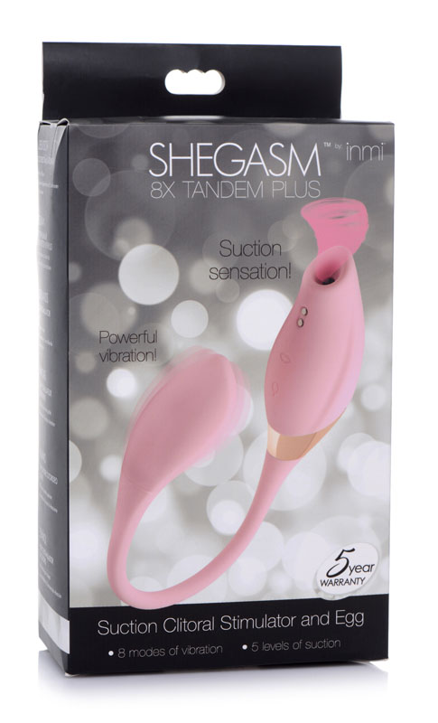 Shegasm 8X Tandem Plus Silicone Suction Clitoral Stimulator and Egg - Image 7