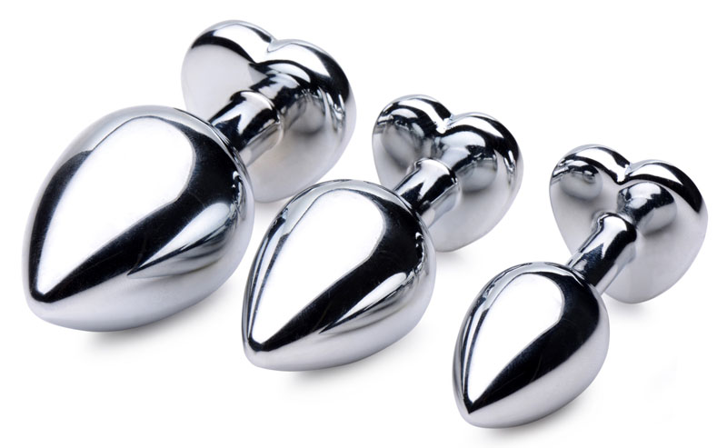 Red Heart Gem Anal Plug Set - Image 3