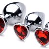 Red Heart Gem Anal Plug Set