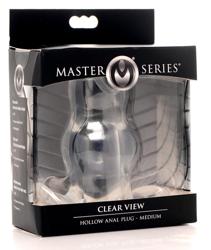 Clear View Hollow Anal Plug - Medium - Image 4