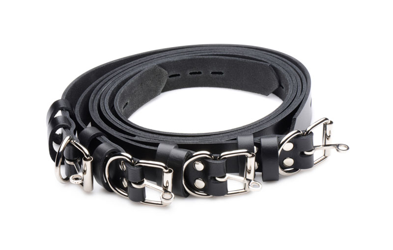 4 Pack Leather Locking Bondage Straps - Image 5