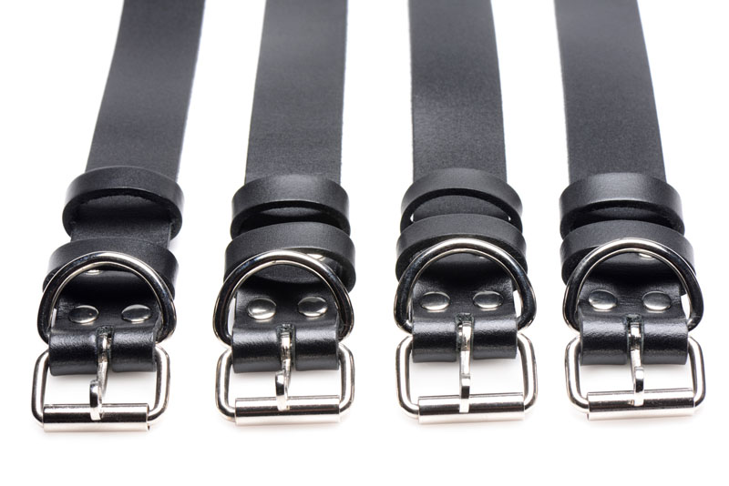 4 Pack Leather Locking Bondage Straps - Image 7