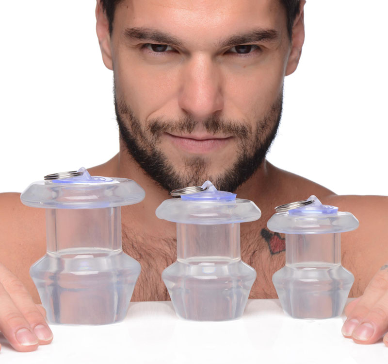 Ass Bung Clear Hollow Anal Dilator with Plug - Large - Image 4