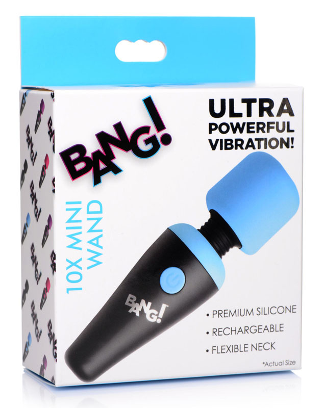 10X Ultra Powerful Silicone Mini Wand - Blue - Image 6