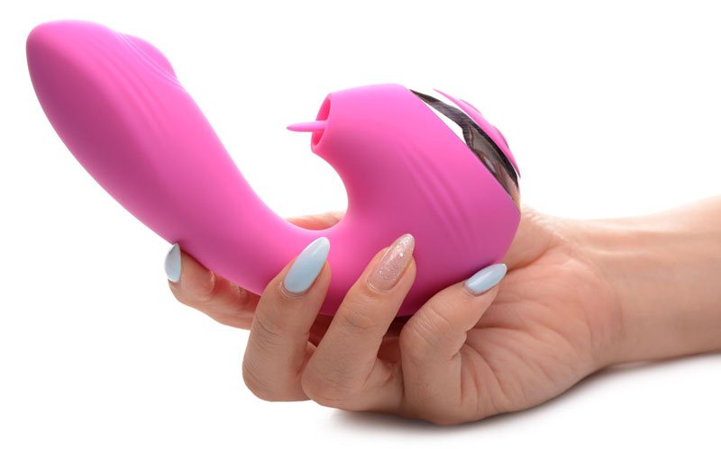 10X Licking G-Throb Rechargeable Silicone Vibrator - Image 2