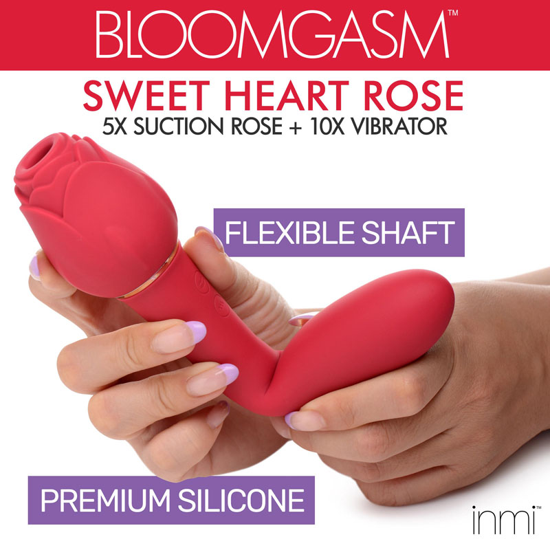 Bloomgasm Sweet Heart Rose Clit Suction Vibrator - Image 2