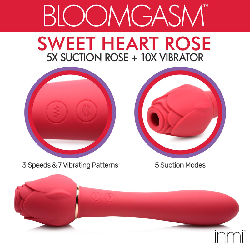 Bloomgasm Sweet Heart Rose Clit Suction Vibrator - Image 3
