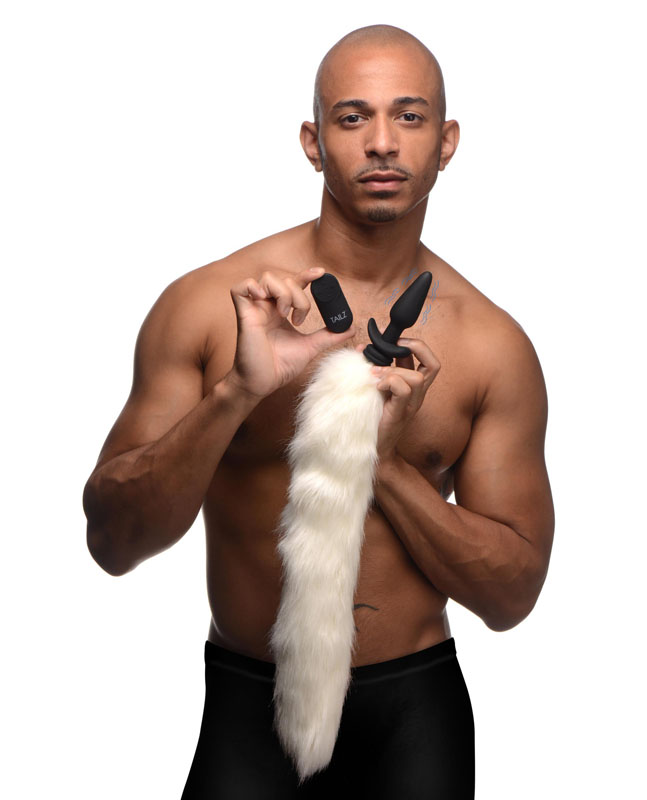 Vibrating Silicone Anal Plug with 3 Interchangeable Tails - Image 11