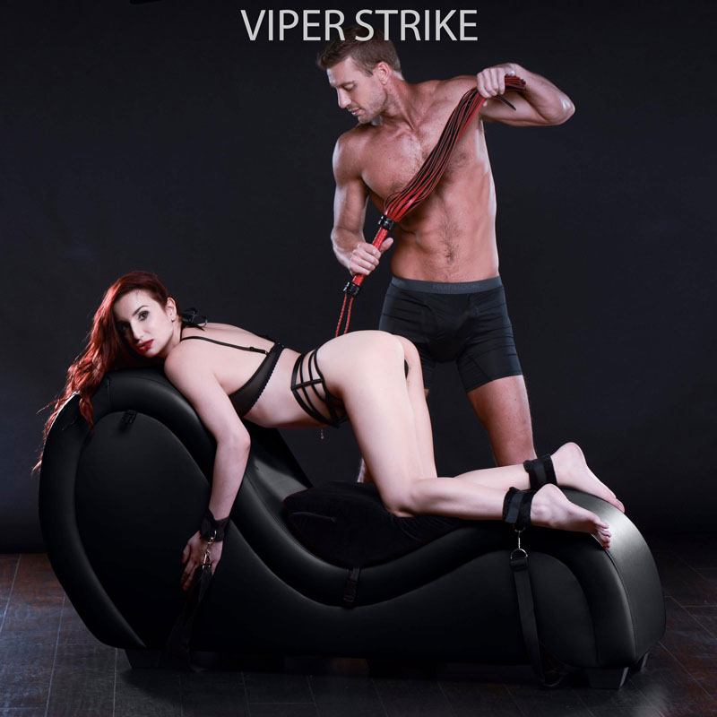 Kinky Couch Sex Chaise Lounge with Love Pillows - Black - Image 15