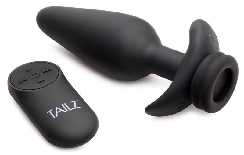 Interchangeable 10X Vibrating Silicone Anal Plug with Remote - Large - Image 5