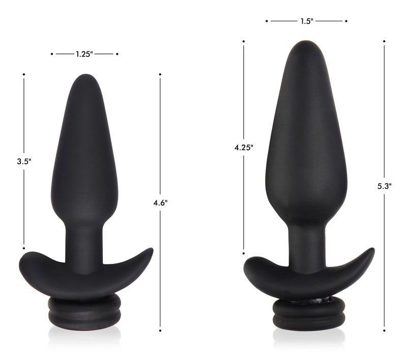 Interchangeable 10X Vibrating Silicone Anal Plug with Remote - Large - Image 6