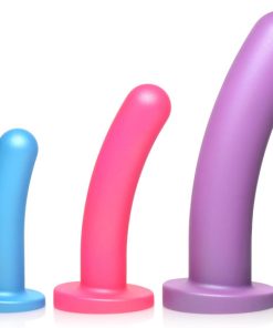 Triple Peg 28X Vibrating Silicone Dildo Set with Remote Control