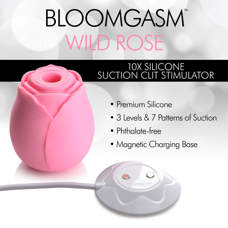 Bloomgasm Wild Rose 10X Suction Clit Stimulator - Pink - Image 6