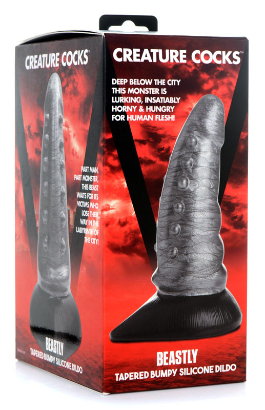 Beastly Tapered Bumpy Silicone Dildo - Image 9