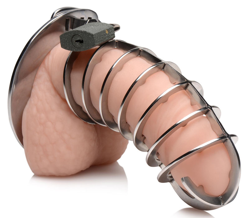 Stainless Steel Spiked Chastity Cage - Image 2