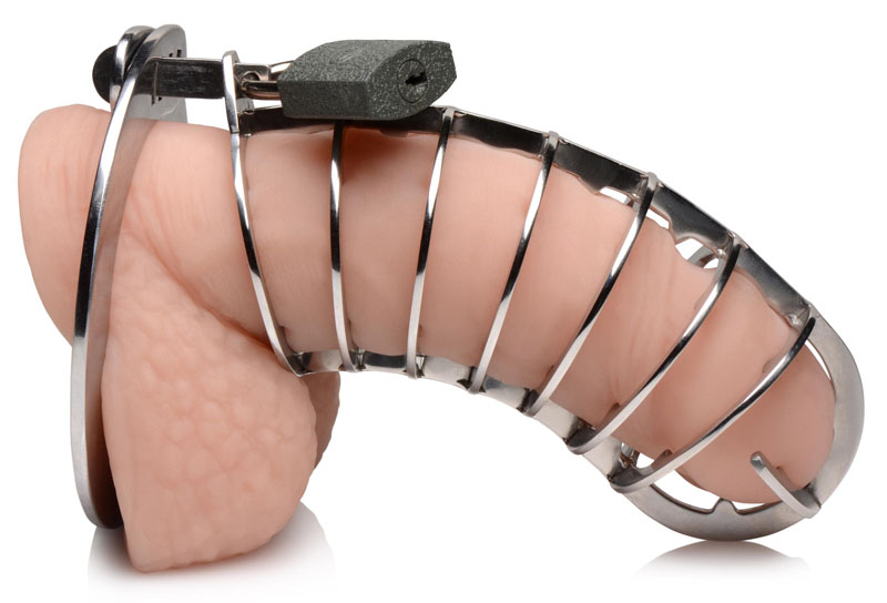 Stainless Steel Spiked Chastity Cage - Image 3