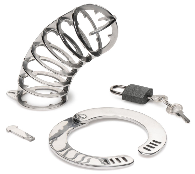 Stainless Steel Spiked Chastity Cage - Image 8