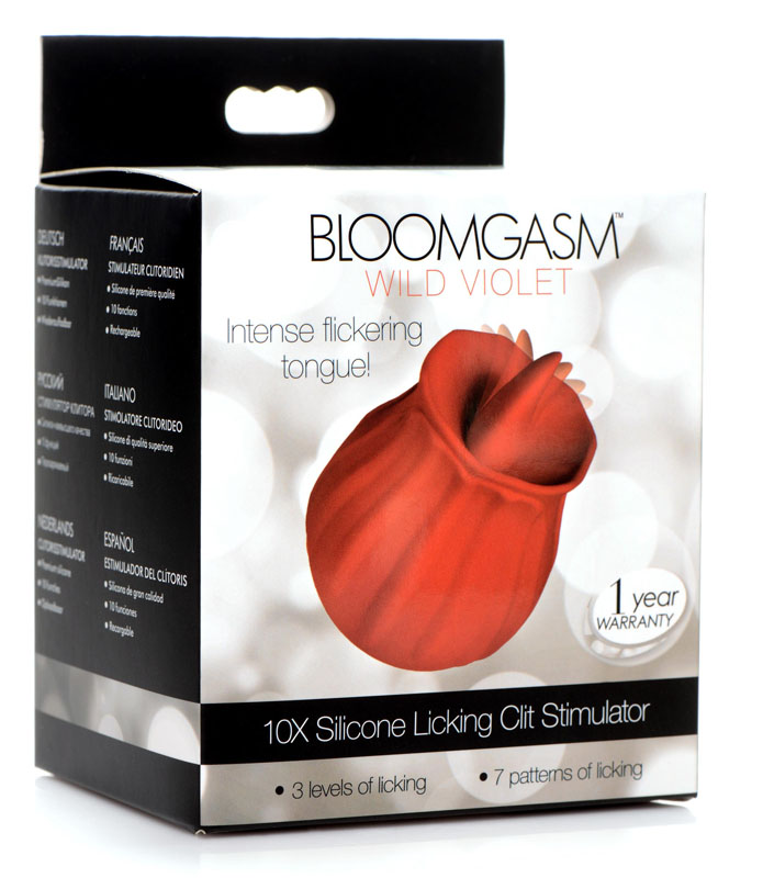 Bloomgasm Wild Violet 10X Silicone Clit Licking Stimulator - Red - Image 6