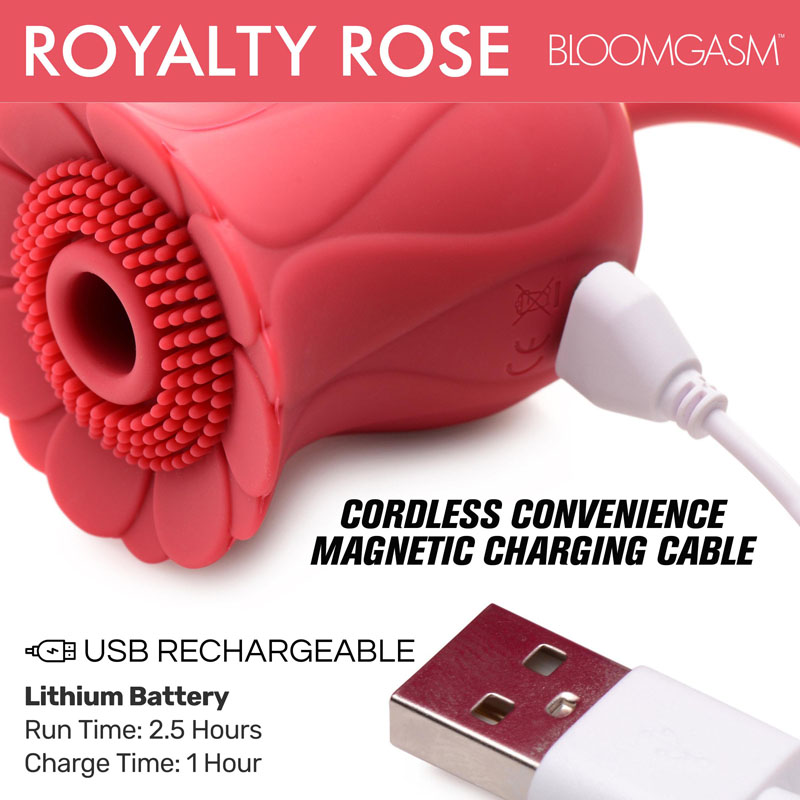 Royalty Rose Textured Suction Clit Stimulator - Image 3