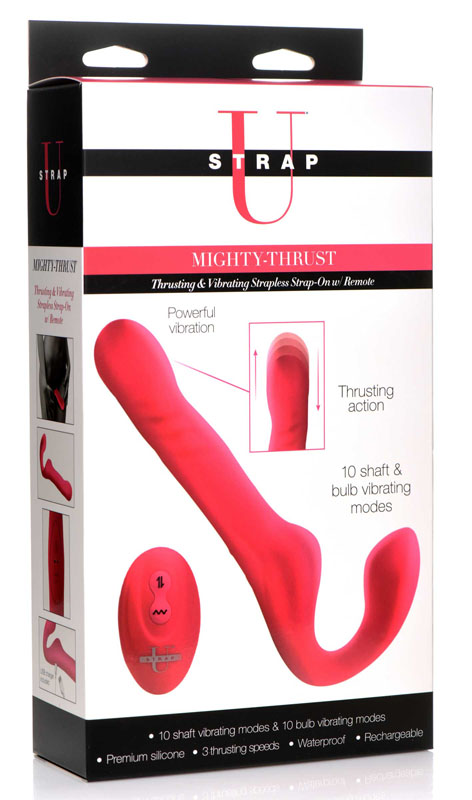 30X Thrusting and Vibrating Strapless Strap-On With Remote Control - Image 12