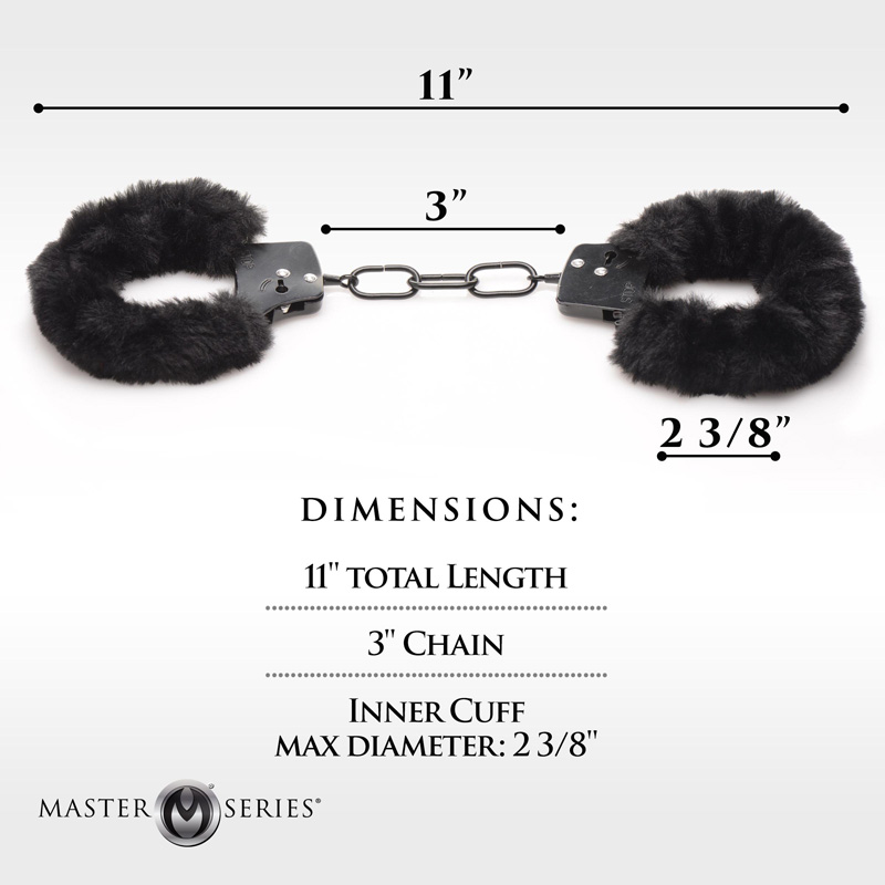 Cuffed In Fur Furry Handcuffs - Black - Image 5