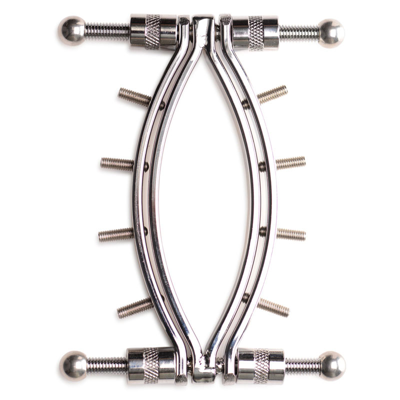 Spread Em Stainless Steel Poker Labia Clamp with Adjustable Pressure Screws - Image 2