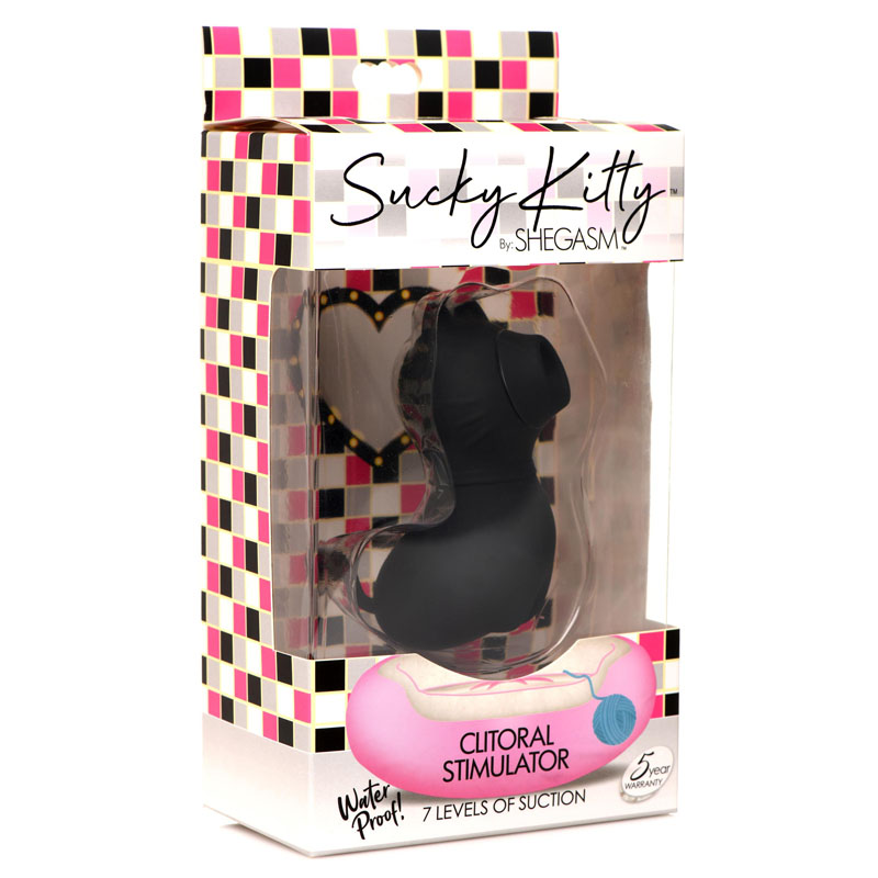 Sucky Kitty Silicone Clitoral Stimulator - Black - Image 7