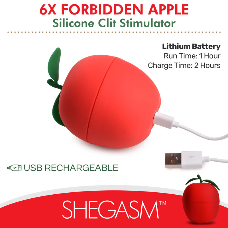 6X Forbidden Apple Silicone Clit Stimulator - Image 4